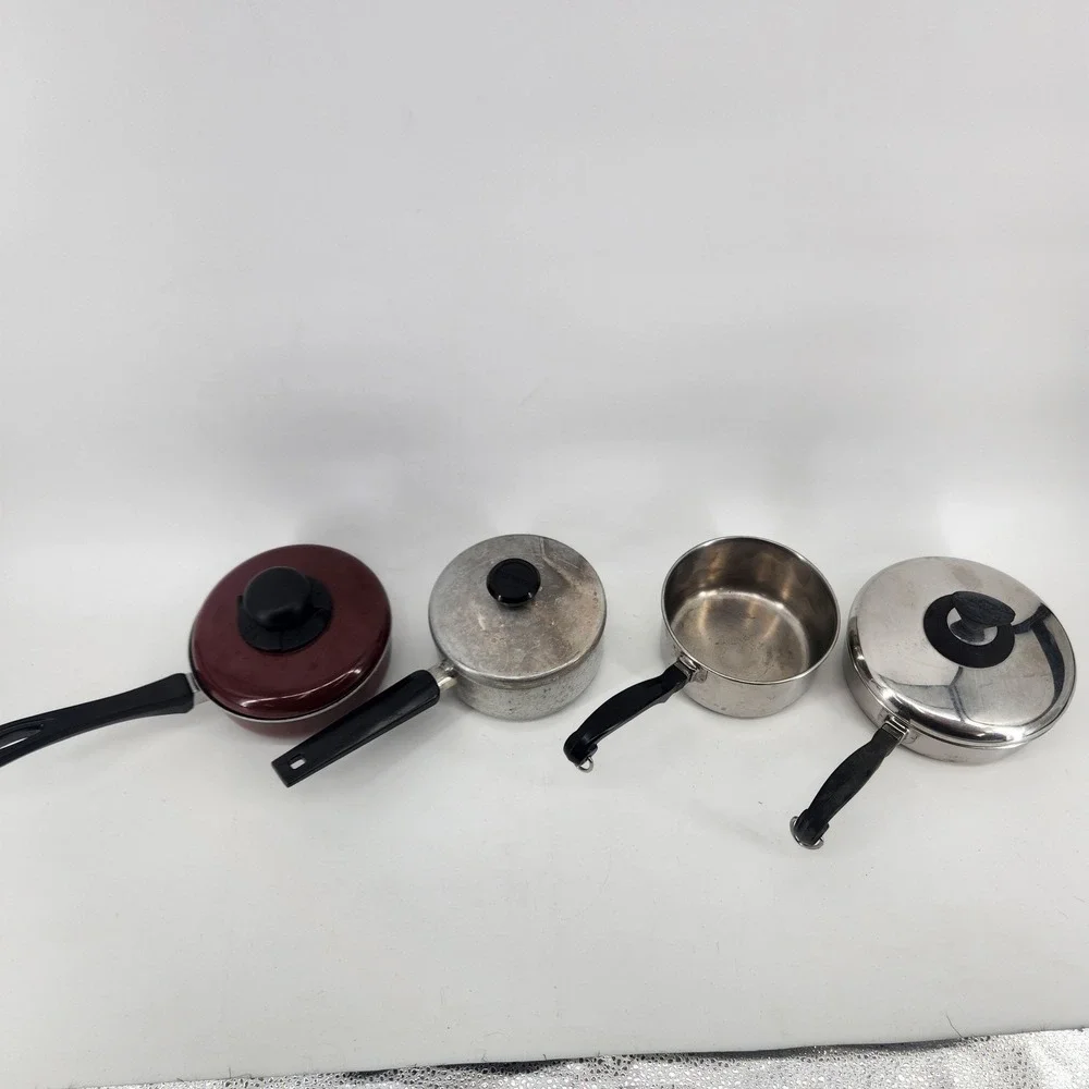 Vintage Farberware Wear Ever Cookware Lot Sauce Pans Skillet Lids Mixed Set